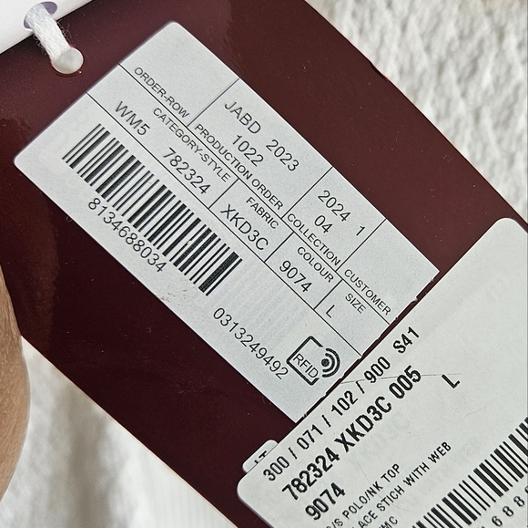 Gucci Web Stripe Cotton Blend Lace Knit Polo Top NWT - Picture 11 of 12